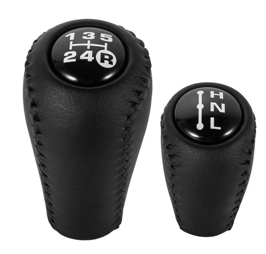 Black Leather Manual Gear Knob Set Fit For 4Runner Hilux Land Cruiser Prado